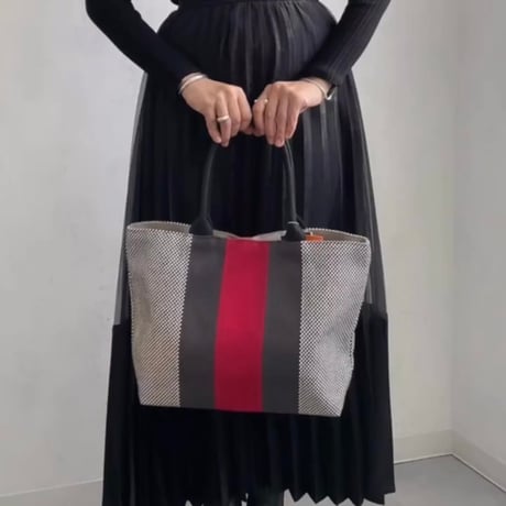 sasicco レイトート 白と黒の市松 | 三河木綿 刺子織 | タネイ | 柔道着のカバン | ray tote | white & black