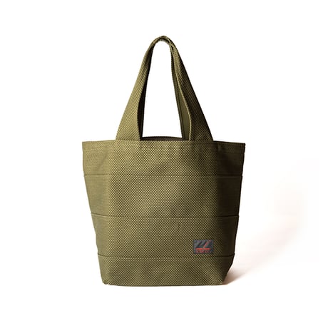 sasicco Tote 40 – Khaki, Mikawa Sashiko Cotton with Judo Fabric Handles