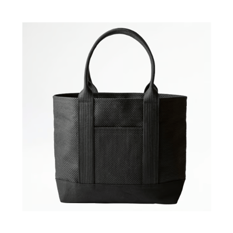 sasicco OBI Tote Wide – Black , Mikawa Sashiko Cotton with Judo Fabric Handles