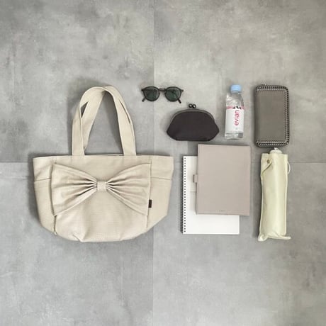 sasicco Kind Bag –Ice Gray, Mikawa Sashiko Cotton with Judo Fabric Handles