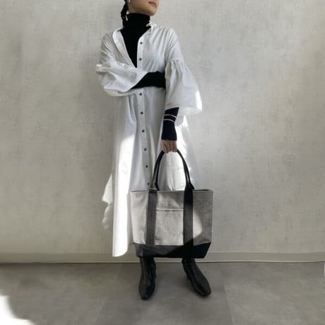 sasicco OBI Tote Wide – White, Mikawa Sashiko Cotton with Judo Fabric Handles