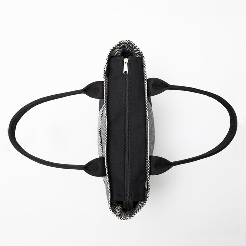 sasicco OBIトートワイド2WAY 白と黒の市松 | オビトートワイド・横長