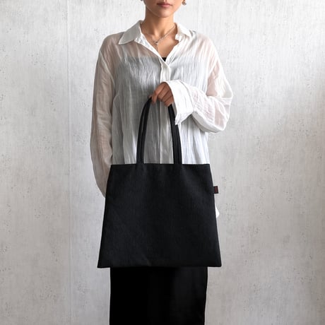 sasicco トラペトートミニ 黒 | 三河木綿 刺子織 | タネイ | 柔道着のカバン | trapezoid tote mini | black