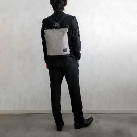 sasicco Portside 3-Way Bag – White & Black Checkered, Mikawa Sashiko Cotton with Judo Fabric Handles