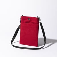 sasicco スマホショルダー 赤 | 三河木綿 刺子織 | タネイ | 柔道着のカバン | smart phone shoulder bag | red