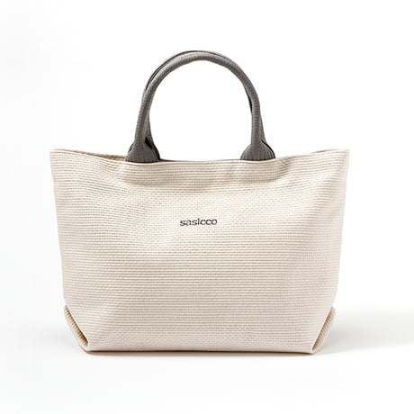 sasicco sasicco Tote – White & Black Checkered, Mikawa Sashiko Cotton with Judo Fabric Handles