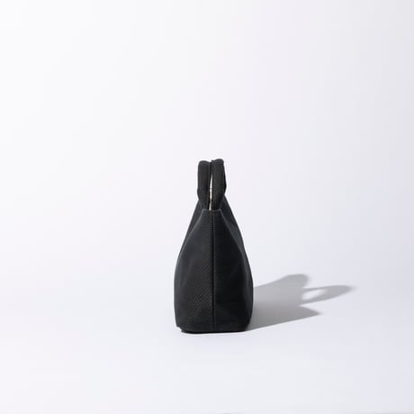 sasicco Funagata Tote Mini – Black, Mikawa Sashiko Cotton with Judo Fabric Handles