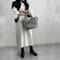 sasicco カインドバッグ 白と黒の市松 | リボンバッグ | 三河木綿 刺子織 | タネイ | 柔道着のカバン | kind bag | white & black