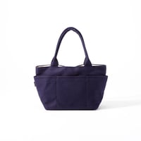 sasicco Posh Tote M – Navy, Mikawa Sashiko Cotton with Judo Fabric Handles