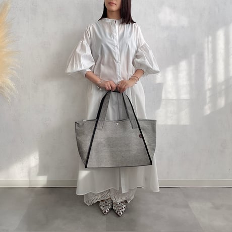 sasicco Urban Tote – Lavender, Mikawa Sashiko Cotton with Judo Fabric Handles