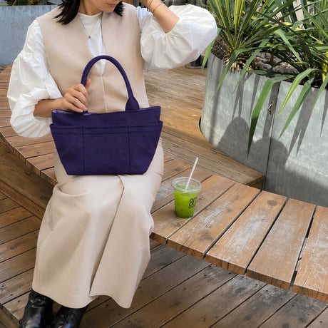 sasicco ポッシュトートM 紺 | 三河木綿 刺子織 | タネイ | 柔道着のカバン | poche tote M | navy blue