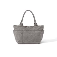sasicco ポッシュトートM 白と黒の市松 | 三河木綿 刺子織 | タネイ | 柔道着のカバン | poche tote M | white & black