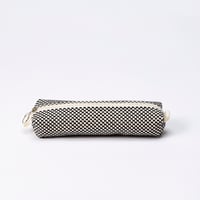sasicco ペンケース 白と黒の市松 | 三河木綿 刺子織 | タネイ | 柔道着のペンケース | pen case | white & black