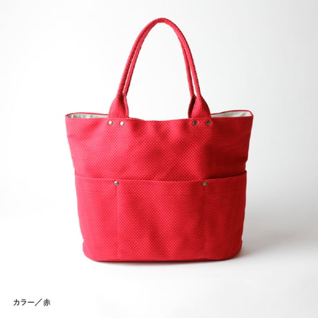 sasicco Bucket Bag – Black, Mikawa Sashiko Cotton with Judo Fabric Handles