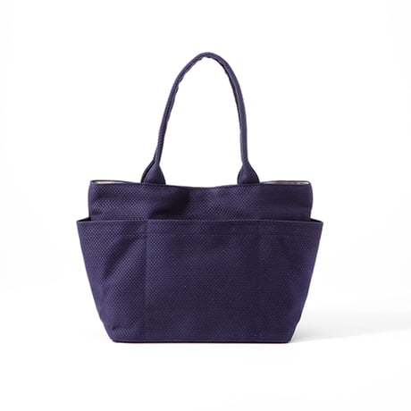 【完売・製造終了】sasicco ポッシュトートL 紺 | 三河木綿 刺子織 | タネイ | 柔道着のカバン | poche tote L | navy blue