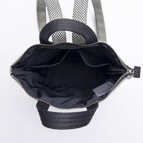 sasicco ポートサイドリュック 白と黒の市松 | 三河木綿 刺子織 | タネイ | 柔道着のカバン | port side ruck sack | white & black