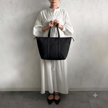 【新商品】sasicco スタイリストバッグ M 黒 | 三河木綿 刺子織 | タネイ | 柔道着のカバン | stylist bag M | black