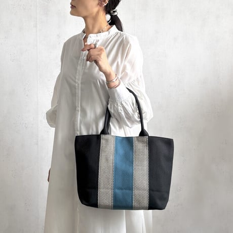 【新商品】sasicco レイトート 黒 | 三河木綿 刺子織 | タネイ | 柔道着のカバン | ray tote | black