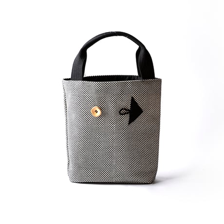sasicco ポイントバッグ 白と黒の市松 | 三河木綿 刺子織 | タネイ | 柔道着のカバン | point bag | white & black