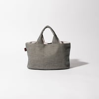 sasicco オーバルトート 白と黒の市松 | 三河木綿 刺子織 | タネイ | 柔道着のカバン | oval tote | white & black