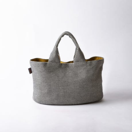 sasicco Oval Tote – Red, Mikawa Sashiko Cotton with Judo Fabric Handles