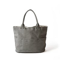 sasicco Bucket Bag – White & Black Checkered, Mikawa Sashiko Cotton with Judo Fabric Handles