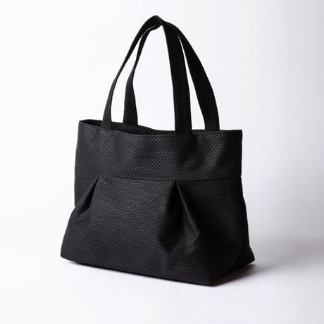 【完売・製造終了】フルールトート　白と黒の市松（白はオフホワイト）