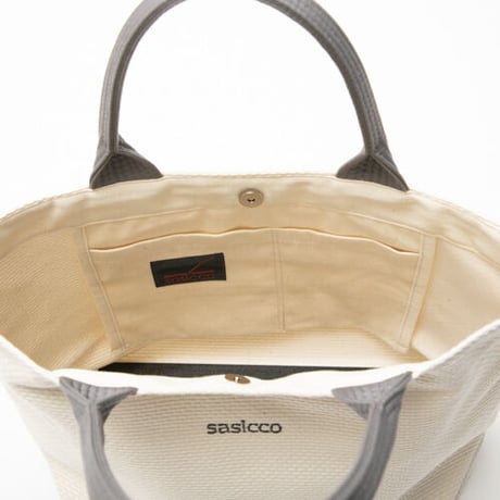 【完売・製造終了】sasiccoトート アイスグレー | 三河木綿 刺子織 | タネイ | 柔道着のカバン | sasicco tote | ice gray