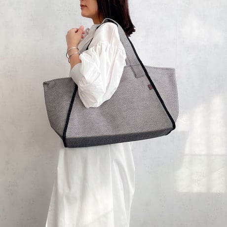 sasicco Urban Tote – Lavender, Mikawa Sashiko Cotton with Judo Fabric Handles