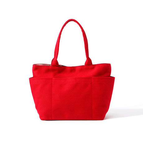 sasicco Posh Tote L – White & Black Checkered, Mikawa Sashiko Cotton with Judo Fabric Handles