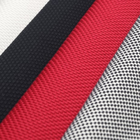 sasicco Plain Shoulder Bag – White & Black Checkered, Mikawa Sashiko Cotton with Judo Fabric Strap