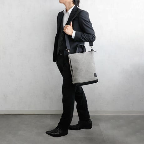 sasicco Portside 3-Way Bag – White & Black Checkered, Mikawa Sashiko Cotton with Judo Fabric Handles