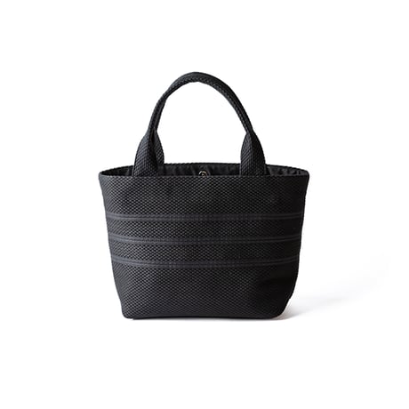 【完売・製造終了】sasicco ライントート 黒／黒ライン | 三河木綿 刺子織 | タネイ | 柔道着のカバン | line tote | black with black line