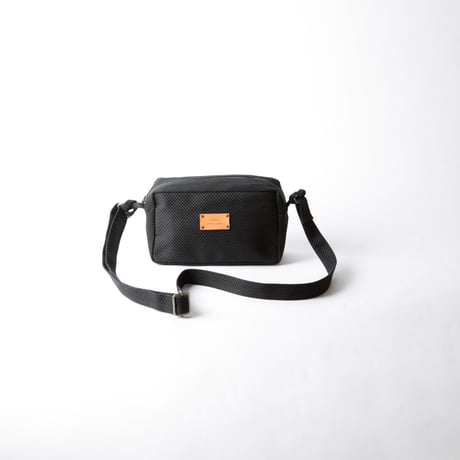 sasicco Mini Shoulder Bag – Black, Mikawa Sashiko Cotton with Judo Fabric Strap