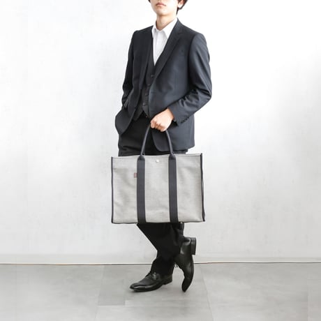 sasicco スクエアトートLL 黒 | 三河木綿 刺子織 | タネイ | 柔道着のカバン | square tote LL | black
