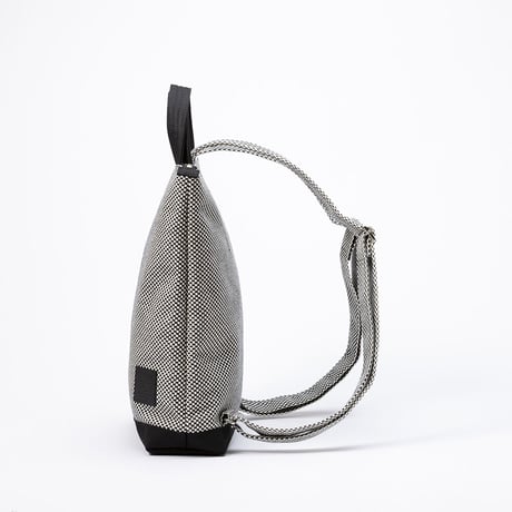 sasicco ポートサイドリュック 白と黒の市松 | 三河木綿 刺子織 | タネイ | 柔道着のカバン | port side ruck sack | white & black