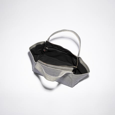 【完売・製造終了】sasicco シームバッグ 白と黒の市松 | 三河木綿 刺子織 | タネイ | 柔道着のカバン | seam bag | white & black