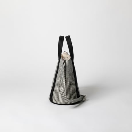 sasicco 2-Way Bucket Tote – Black, Mikawa Sashiko Cotton with Judo Fabric Handles