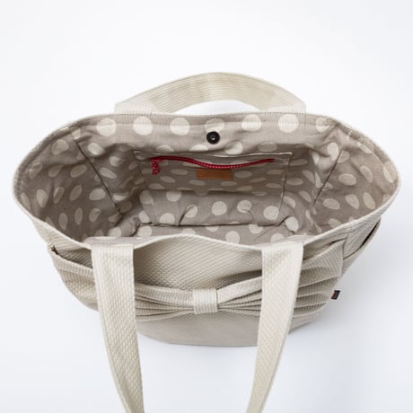 sasicco Kind Bag –Ice Gray, Mikawa Sashiko Cotton with Judo Fabric Handles