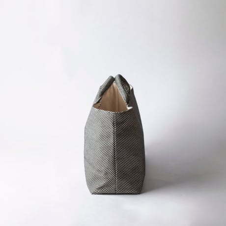 sasicco Funagata Tote – Gray, Mikawa Sashiko Cotton with Judo Fabric Handles