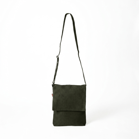 【新商品】sasicco フラップ付きショルダー オリーブ | 三河木綿 刺子織 | タネイ | 柔道着のカバン | flap shoulder bag | green