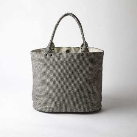 sasicco Bucket Bag – Red, Mikawa Sashiko Cotton with Judo Fabric Handles