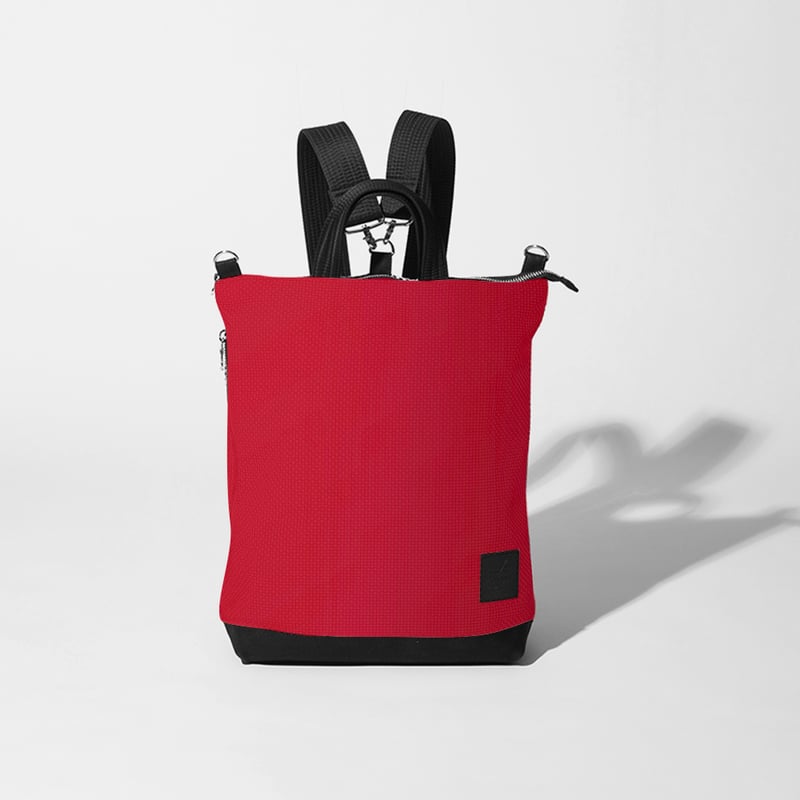 sasicco ポートサイド3WAYバッグ 赤 | 三河木綿 刺子織 | タネイ