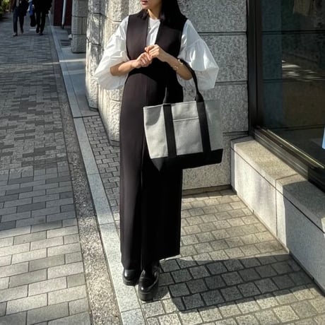 sasicco OBIトートワイド２WAY 白と黒の市松 | オビトートワイド・横長タイプ | 三河木綿 刺子織 | タネイ 柔道着 | obi tote wide | white & black