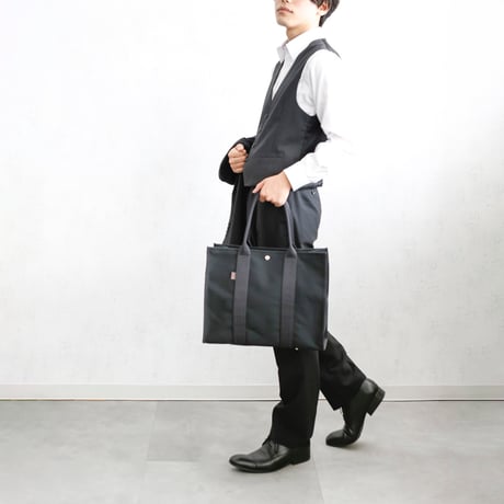 sasicco スクエアトートL 黒 | 三河木綿 刺子織 | タネイ | 柔道着のカバン | square tote L | black