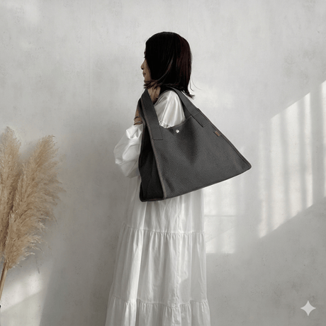sasicco アーバントート グレー | 三河木綿 刺子織 | タネイ | 柔道着のカバン | urban tote | l gray