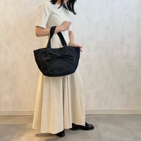 sasicco カインドバッグ 黒 | リボンバッグ | 三河木綿 刺子織 | タネイ | 柔道着のカバン | kind bag | black