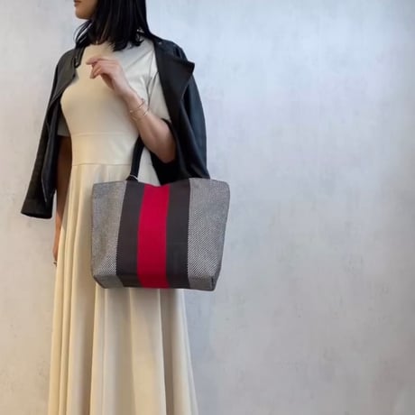sasicco レイトート 白と黒の市松 | 三河木綿 刺子織 | タネイ | 柔道着のカバン | ray tote | white & black