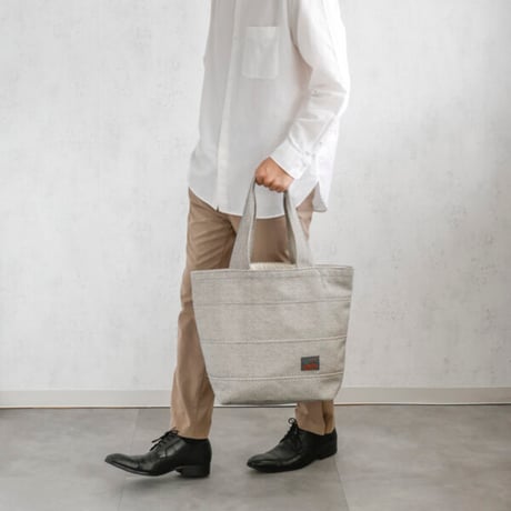 sasicco トート40 白と黒の市松 | 三河木綿 刺子織 | タネイ | 柔道着のカバン | tote 40 | white & black