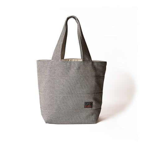 sasicco Tote 40 – Gray, Mikawa Sashiko Cotton with Judo Fabric Handles